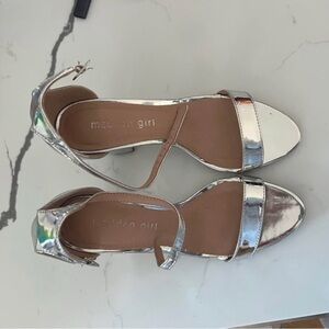 Madden Girl Metallic Silver Heels